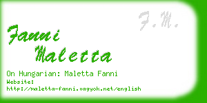 fanni maletta business card